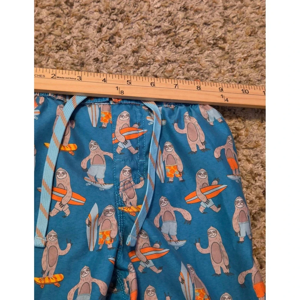 L.L. Bean Sloth‎ Surfboard Print Swim Trunks Youth Size 3T Multicolor